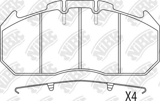 NiBK PN0924 - Тормозные колодки, дисковые, комплект avtokuzovplus.com.ua