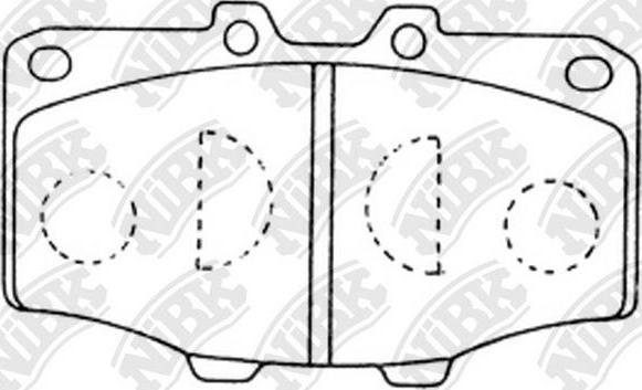 NiBK PN1086 - Гальмівні колодки, дискові гальма autocars.com.ua