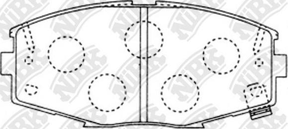 NiBK PN1141 - Тормозные колодки, дисковые, комплект avtokuzovplus.com.ua