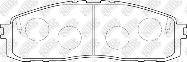 NiBK PN1142 - Тормозные колодки, дисковые, комплект autodnr.net