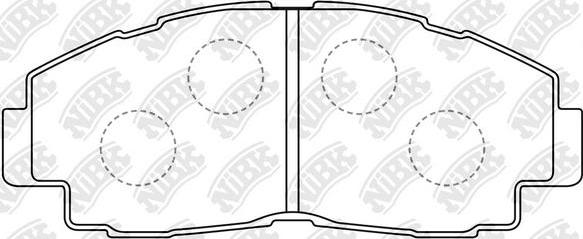 NiBK PN1192 - Тормозные колодки, дисковые, комплект avtokuzovplus.com.ua