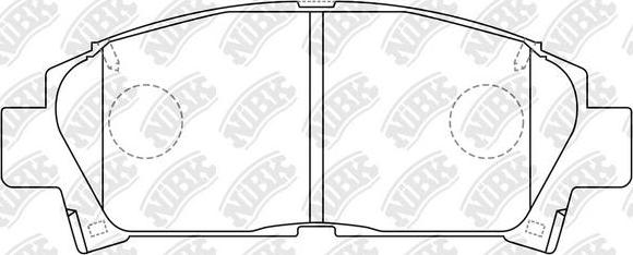 NiBK PN1362 - Тормозные колодки, дисковые, комплект avtokuzovplus.com.ua