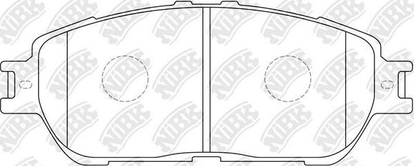 NiBK PN1480 - Тормозные колодки, дисковые, комплект avtokuzovplus.com.ua
