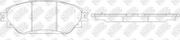 NiBK PN1803 - Гальмівні колодки, дискові гальма autocars.com.ua