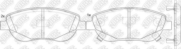 NiBK PN1843 - Тормозные колодки, дисковые, комплект autodnr.net