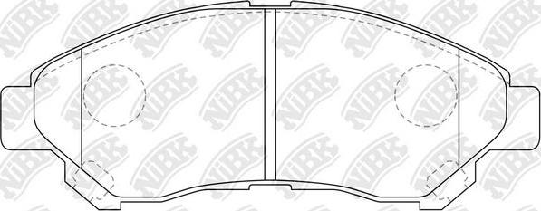 NiBK PN1847 - Тормозные колодки, дисковые, комплект avtokuzovplus.com.ua