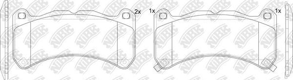 NiBK PN1850 - Тормозные колодки, дисковые, комплект avtokuzovplus.com.ua