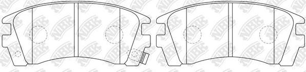 NiBK PN2225 - Тормозные колодки, дисковые, комплект avtokuzovplus.com.ua