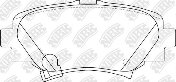 NiBK PN25004 - Тормозные колодки, дисковые, комплект autodnr.net