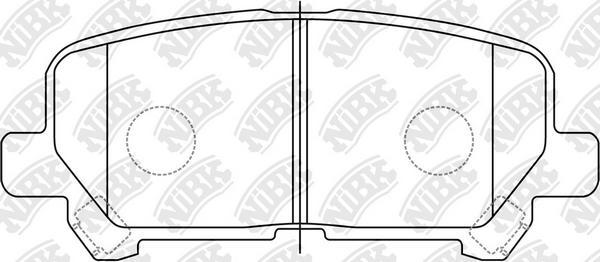 NiBK PN28002 - Тормозные колодки, дисковые, комплект avtokuzovplus.com.ua
