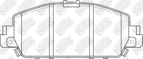 NiBK PN28005 - Тормозные колодки, дисковые, комплект avtokuzovplus.com.ua