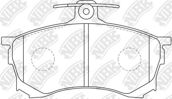 NiBK PN3102 - Тормозные колодки, дисковые, комплект avtokuzovplus.com.ua