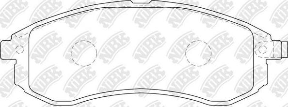 NiBK PN3808 - Тормозные колодки, дисковые, комплект autodnr.net