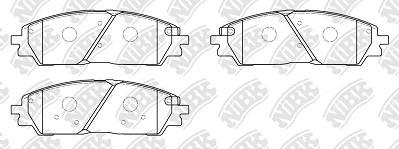 NiBK PN6129 - Гальмівні колодки, дискові гальма autocars.com.ua
