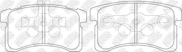 NiBK PN6451 - Тормозные колодки, дисковые, комплект avtokuzovplus.com.ua