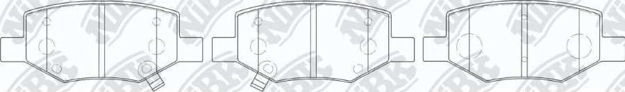 NiBK PN8003S - Комплект високоефективних гальмівних колодок autocars.com.ua