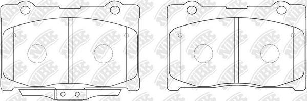 NiBK PN8801 - Тормозные колодки, дисковые, комплект autodnr.net