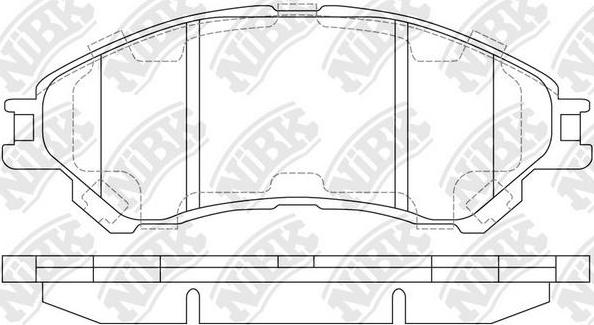 NiBK PN9809 - Тормозные колодки, дисковые, комплект avtokuzovplus.com.ua