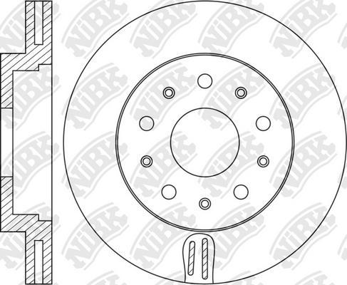 NiBK RN1055 - Тормозной диск avtokuzovplus.com.ua