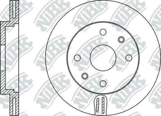 NiBK RN1124 - Гальмівний диск autocars.com.ua