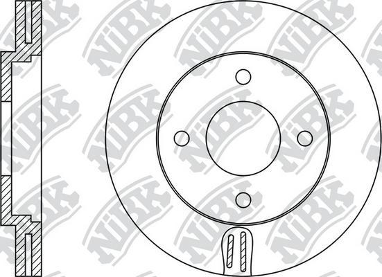 NiBK RN1212 - Тормозной диск avtokuzovplus.com.ua