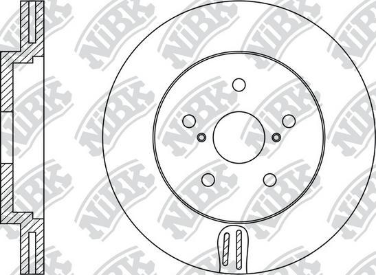 NiBK RN1443 - Диск тормозной TOYOTA HIGHLANDER 3.5 2007 -   LEXUS RX 3.5 2008 - 2015  LEXUS RX 3.5 2008 - 2012 autodnr.net