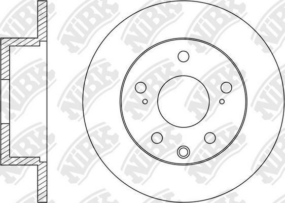 NiBK RN1537 - Тормозной диск avtokuzovplus.com.ua