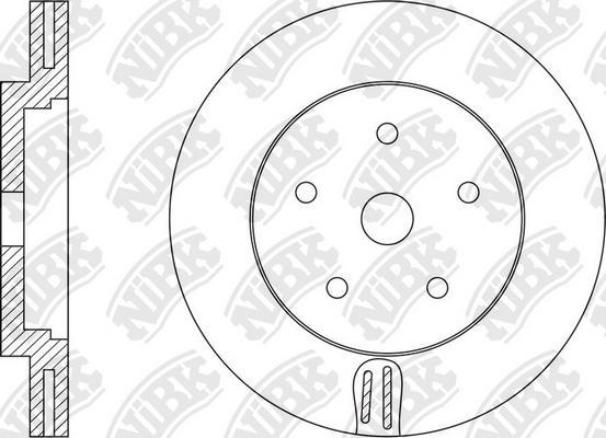 NiBK RN1557 - Тормозной диск avtokuzovplus.com.ua
