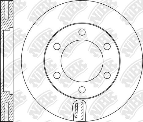 NiBK RN2051 - Гальмівний диск autocars.com.ua