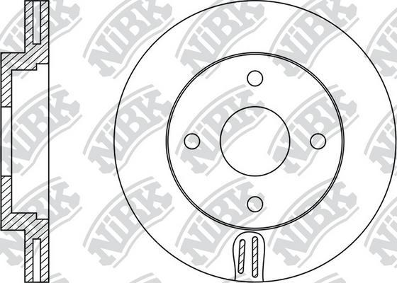 NiBK RN22003 - Гальмівний диск autocars.com.ua