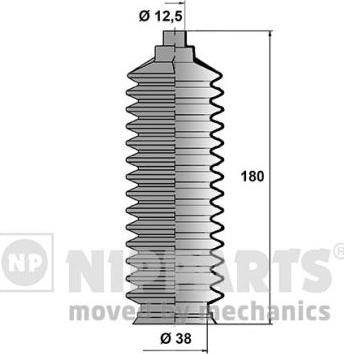 Nipparts J2841008 - Комплект пилника, рульове управління autocars.com.ua