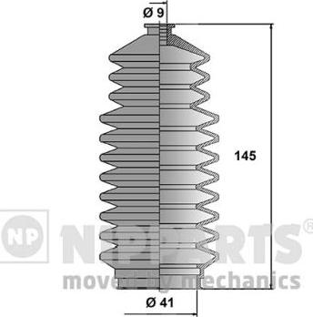 Nipparts J2841009 - Комплект пилника, рульове управління autocars.com.ua