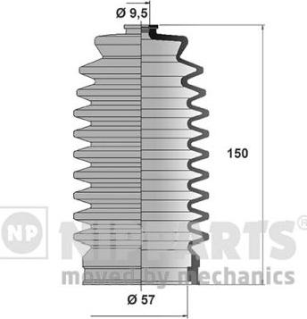 Nipparts J2842000 - Комплект пилника, рульове управління autocars.com.ua