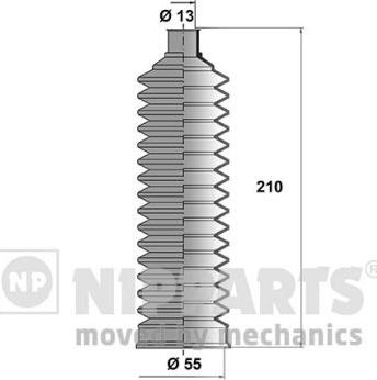 Nipparts J2842003 - Комплект пыльника, рулевое управление autodnr.net