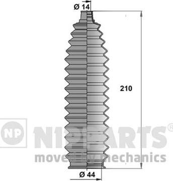 Nipparts J2842006 - Комплект пыльника, рулевое управление avtokuzovplus.com.ua