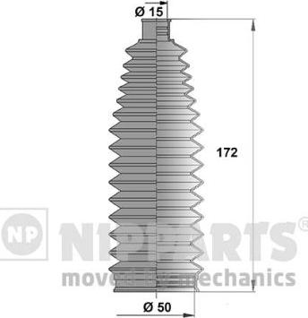 Nipparts J2842023 - Комплект пыльника, рулевое управление avtokuzovplus.com.ua