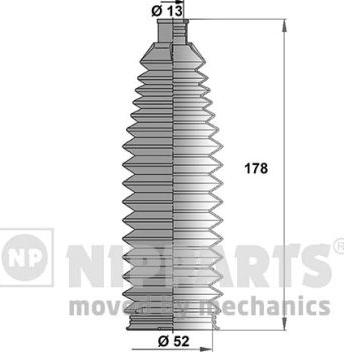 Nipparts J2842027 - Комплект пилника, рульове управління autocars.com.ua