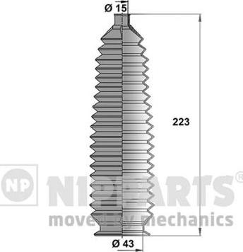 Nipparts J2843003 - Комплект пилника, рульове управління autocars.com.ua