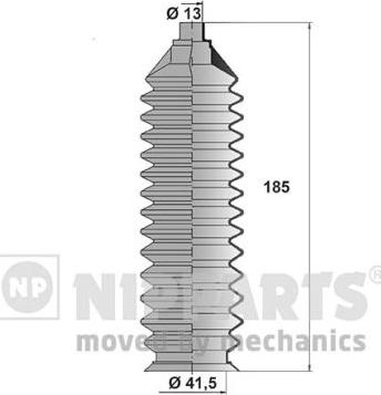 Nipparts J2843007 - Комплект пыльника, рулевое управление autodnr.net