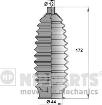 Nipparts J2844003 - Комплект пилника, рульове управління autocars.com.ua