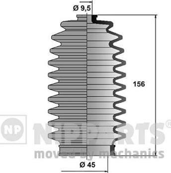 Nipparts J2844004 - Комплект пыльника, рулевое управление autodnr.net