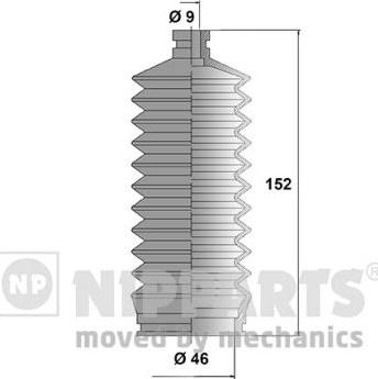 Nipparts J2846011 - Комплект пилника, рульове управління autocars.com.ua