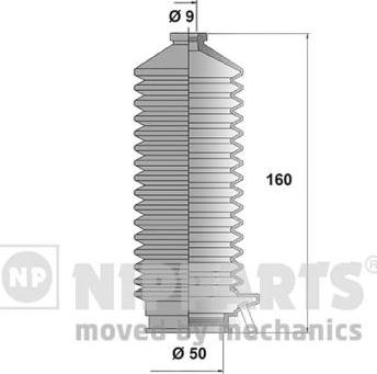 Nipparts J2851004 - Комплект пилника, рульове управління autocars.com.ua