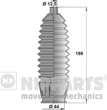 Nipparts J2854005 - Комплект пилника, рульове управління autocars.com.ua