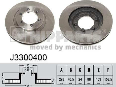 Nipparts J3300400 - Тормозной диск avtokuzovplus.com.ua