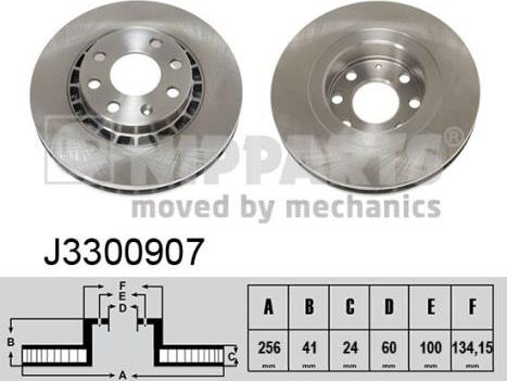 Nipparts J3300907 - Гальмівний диск autocars.com.ua