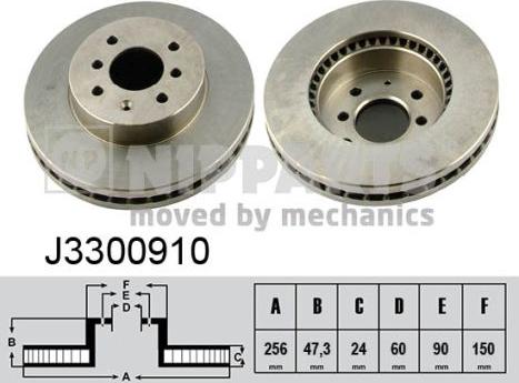 Nipparts J3300910 - Гальмівний диск autocars.com.ua