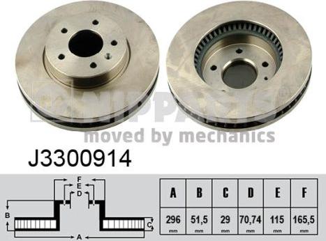 Nipparts J3300914 - Тормозной диск avtokuzovplus.com.ua