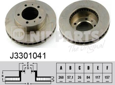 Nipparts J3301041 - Тормозной диск avtokuzovplus.com.ua