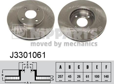 Nipparts J3301061 - Тормозной диск avtokuzovplus.com.ua